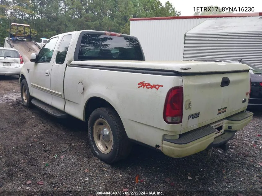 2000 Ford F-150 Lariat/Work Series/Xl/Xlt VIN: 1FTRX17L8YNA16230 Lot: 40454973