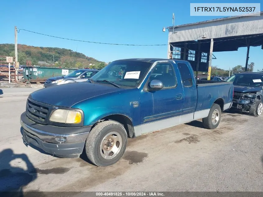 2000 Ford F-150 Lariat/Work Series/Xl/Xlt VIN: 1FTRX17L5YNA52537 Lot: 40491825