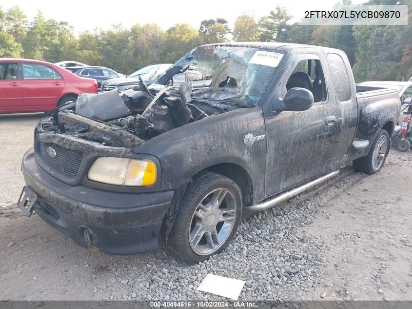 2000 Ford F-150 Lariat/Xl/Xlt VIN: 2FTRX07L5YCB09870 Lot: 40494616