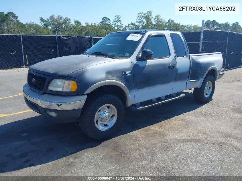 2000 Ford F-150 Lariat/Xl/Xlt VIN: 2FTRX08L1YCA68202 Lot: 40506047