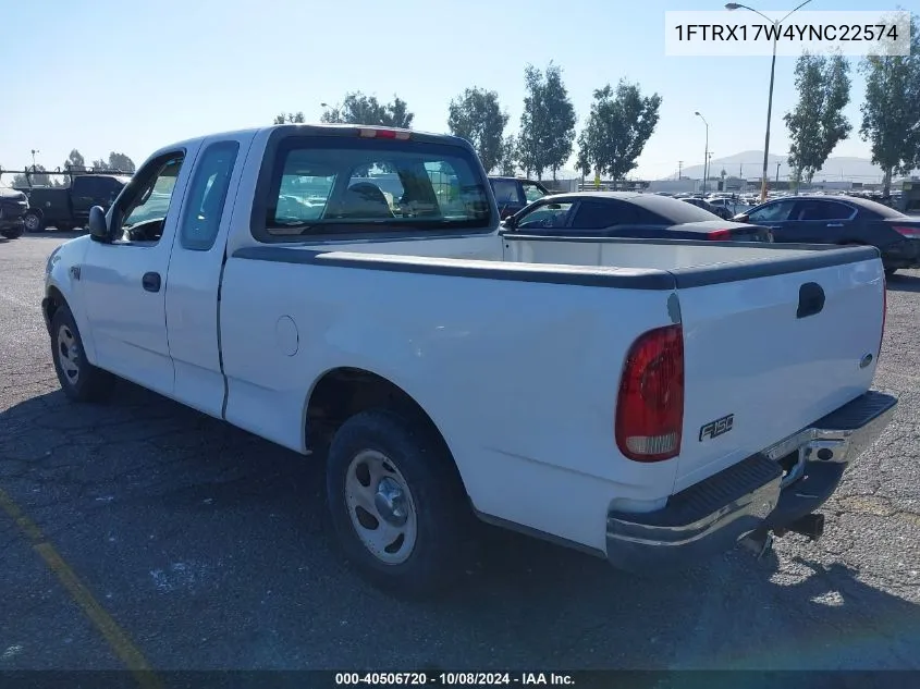 2000 Ford F-150 Lariat/Work Series/Xl/Xlt VIN: 1FTRX17W4YNC22574 Lot: 40506720