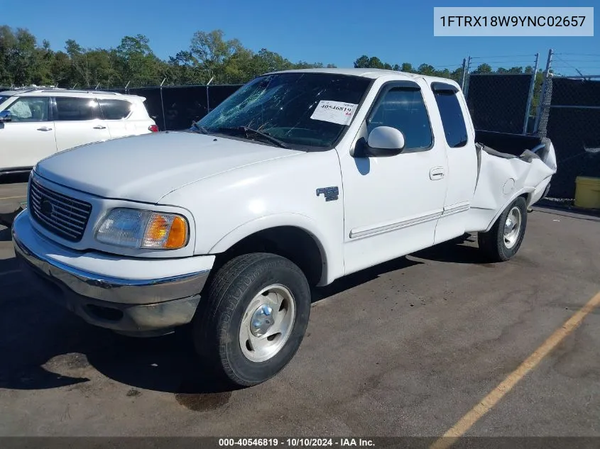 2000 Ford F-150 Lariat/Work Series/Xl/Xlt VIN: 1FTRX18W9YNC02657 Lot: 40546819