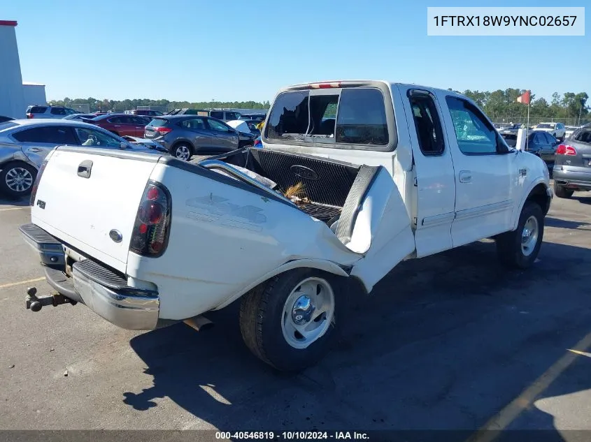 2000 Ford F-150 Lariat/Work Series/Xl/Xlt VIN: 1FTRX18W9YNC02657 Lot: 40546819