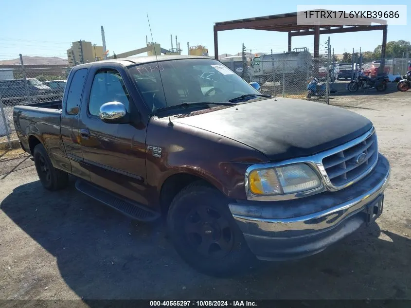 2000 Ford F-150 Lariat/Work Series/Xl/Xlt VIN: 1FTRX17L6YKB39686 Lot: 40555297