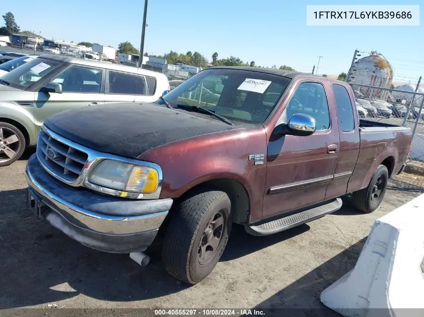 2000 Ford F-150 Lariat/Work Series/Xl/Xlt VIN: 1FTRX17L6YKB39686 Lot: 40555297