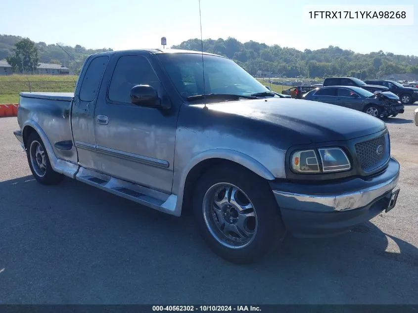 2000 Ford F-150 Lariat/Work Series/Xl/Xlt VIN: 1FTRX17L1YKA98268 Lot: 40562302