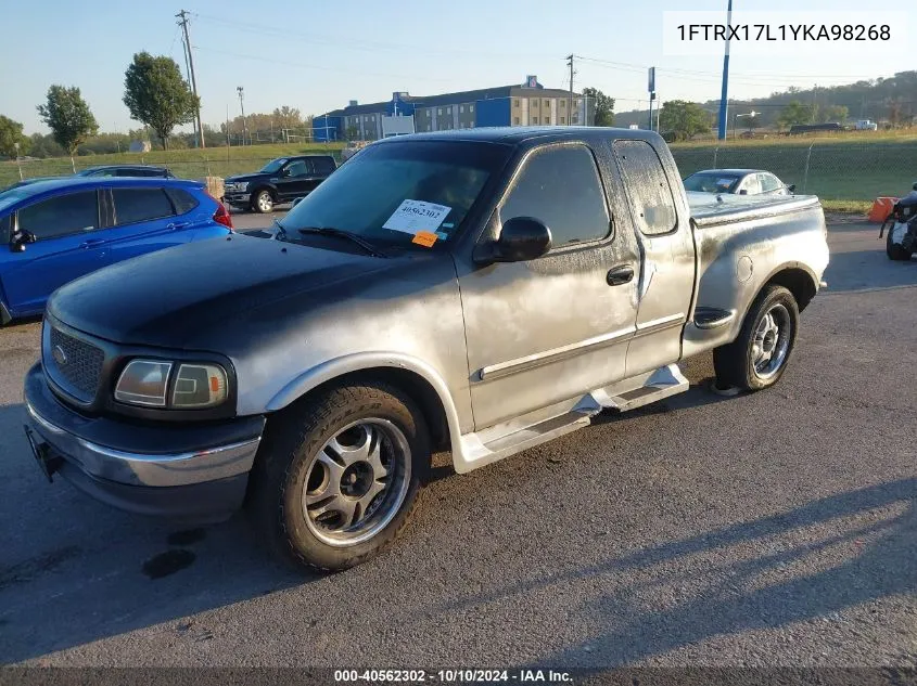 2000 Ford F-150 Lariat/Work Series/Xl/Xlt VIN: 1FTRX17L1YKA98268 Lot: 40562302