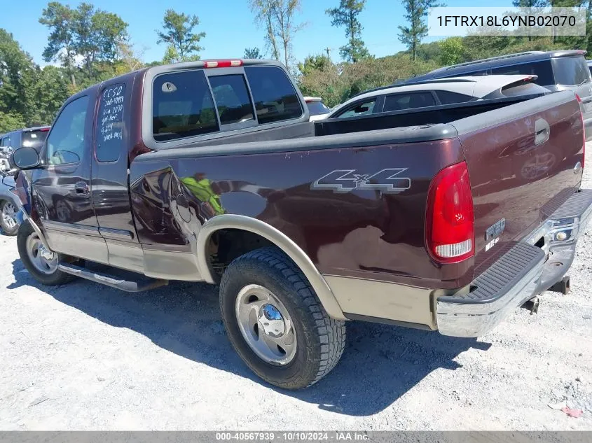 2000 Ford F-150 Lariat/Work Series/Xl/Xlt VIN: 1FTRX18L6YNB02070 Lot: 40567939