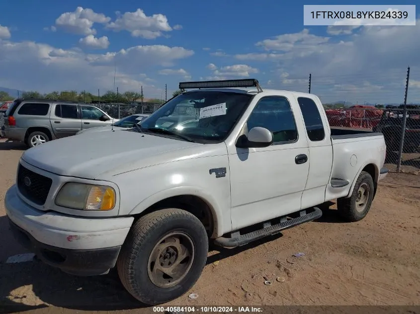 2000 Ford F-150 Lariat/Xl/Xlt VIN: 1FTRX08L8YKB24339 Lot: 40584104