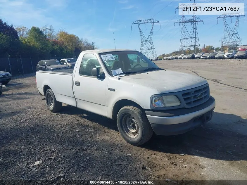 2000 Ford F-150 Work Series/Xl/Xlt VIN: 2FTZF1723YCA17687 Lot: 40614430