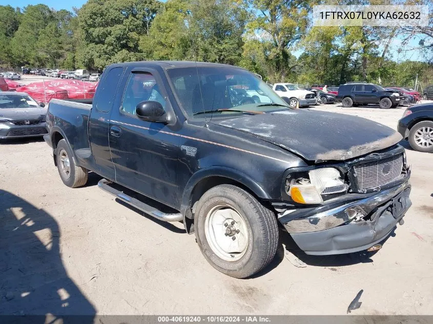 2000 Ford F-150 Lariat/Xl/Xlt VIN: 1FTRX07L0YKA62632 Lot: 40619240