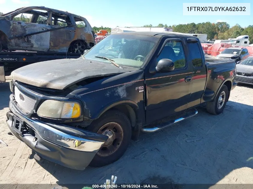 2000 Ford F-150 Lariat/Xl/Xlt VIN: 1FTRX07L0YKA62632 Lot: 40619240