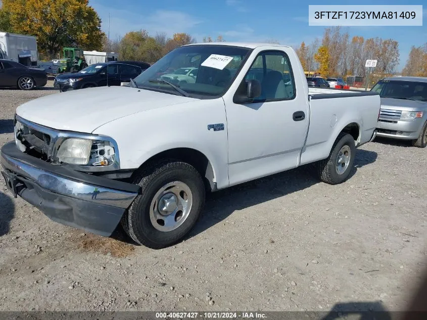 2000 Ford F-150 VIN: 3FTZF1723YMA81409 Lot: 40627427