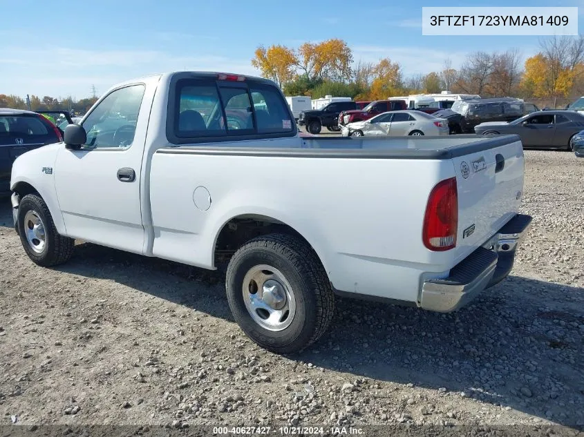 2000 Ford F-150 VIN: 3FTZF1723YMA81409 Lot: 40627427