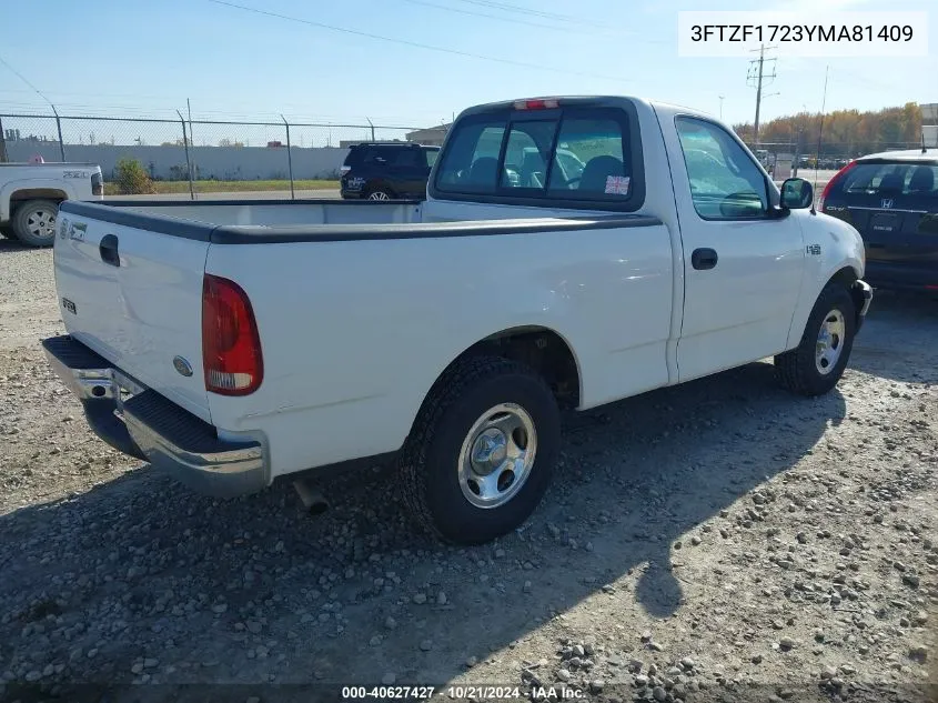 2000 Ford F-150 VIN: 3FTZF1723YMA81409 Lot: 40627427