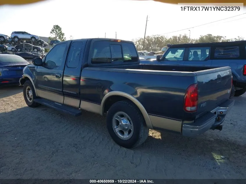 2000 Ford F-150 Lariat/Work Series/Xl/Xlt VIN: 1FTRX17W1YNC32379 Lot: 40650959