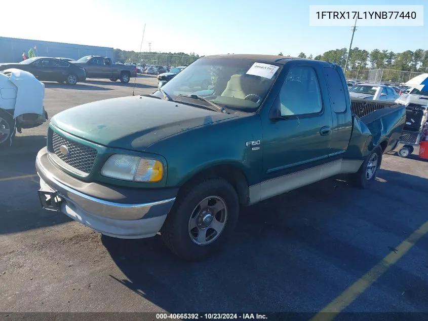 2000 Ford F-150 Lariat/Work Series/Xl/Xlt VIN: 1FTRX17L1YNB77440 Lot: 40665392