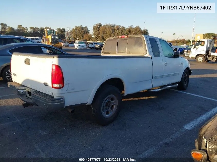 2000 Ford F-150 Lariat/Work Series/Xl/Xlt VIN: 1FTRX17L9YNB67402 Lot: 40677977