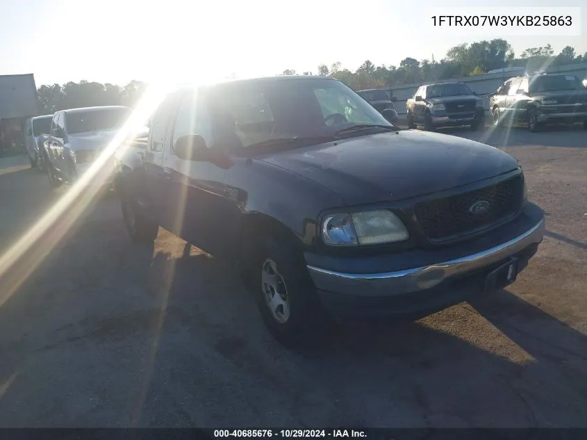 2000 Ford F-150 Lariat/Xl/Xlt VIN: 1FTRX07W3YKB25863 Lot: 40685676