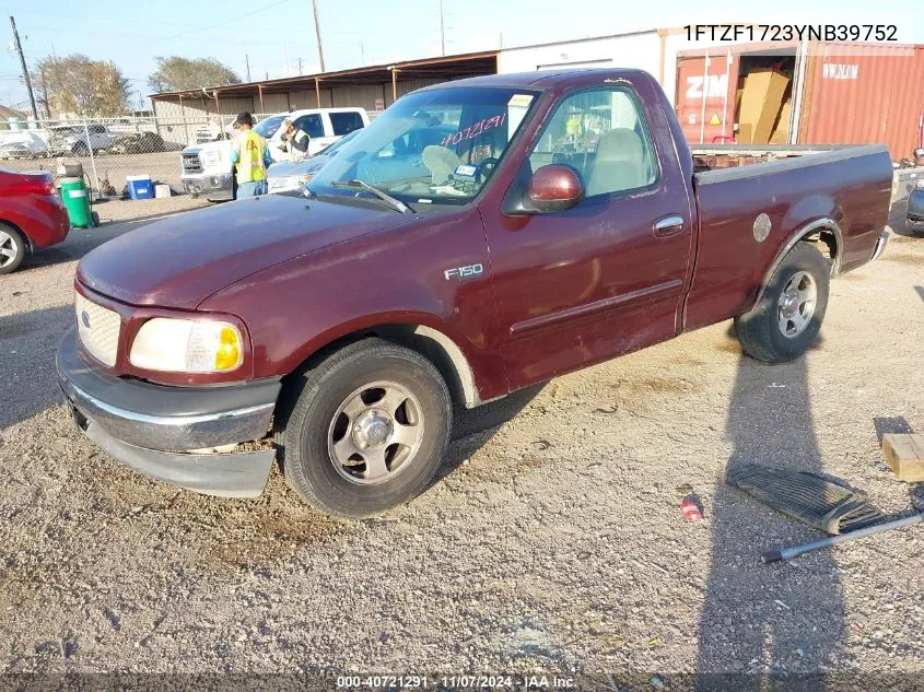 2000 Ford F-150 Work Series/Xl/Xlt VIN: 1FTZF1723YNB39752 Lot: 40721291