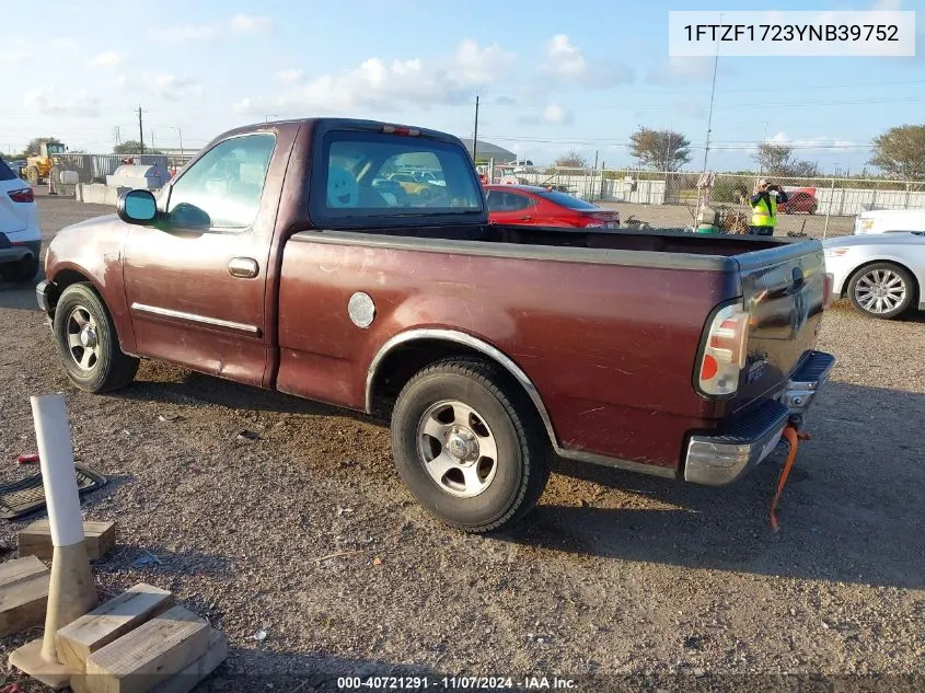 2000 Ford F-150 Work Series/Xl/Xlt VIN: 1FTZF1723YNB39752 Lot: 40721291