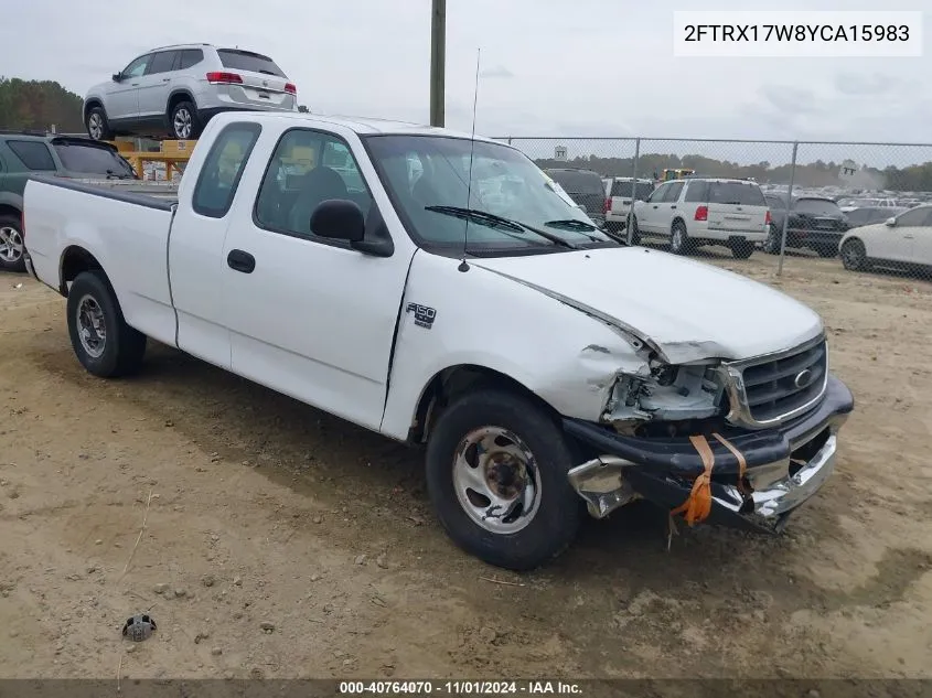 2000 Ford F-150 Lariat/Work Series/Xl/Xlt VIN: 2FTRX17W8YCA15983 Lot: 40764070