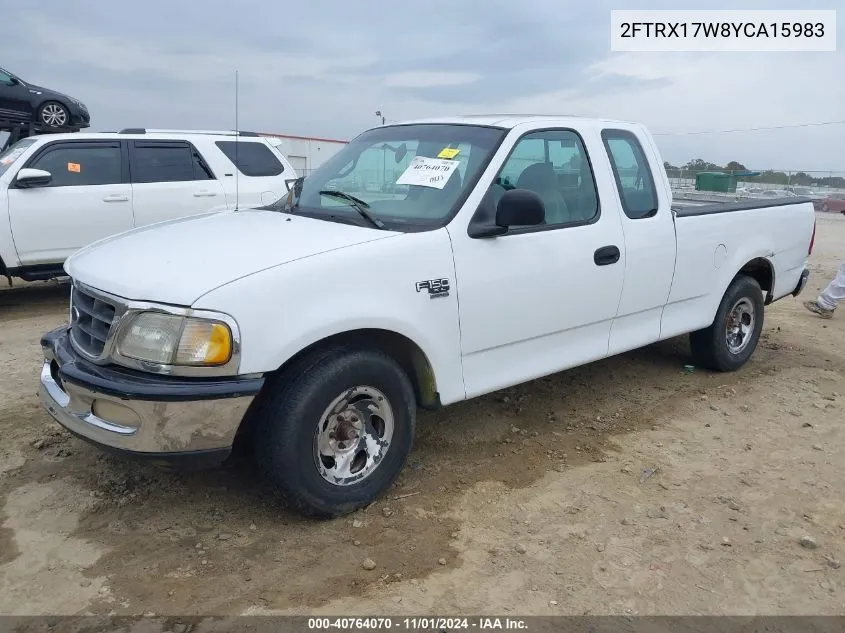 2000 Ford F-150 Lariat/Work Series/Xl/Xlt VIN: 2FTRX17W8YCA15983 Lot: 40764070