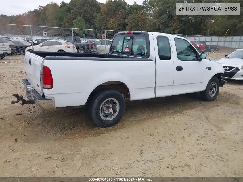 2000 Ford F-150 Lariat/Work Series/Xl/Xlt VIN: 2FTRX17W8YCA15983 Lot: 40764070