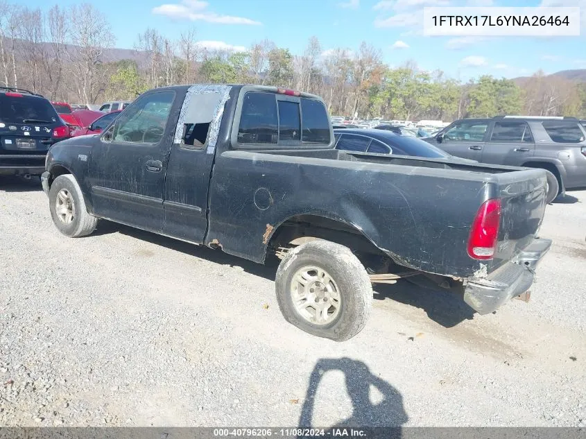 1FTRX17L6YNA26464 2000 Ford F-150 Lariat/Work Series/Xl/Xlt