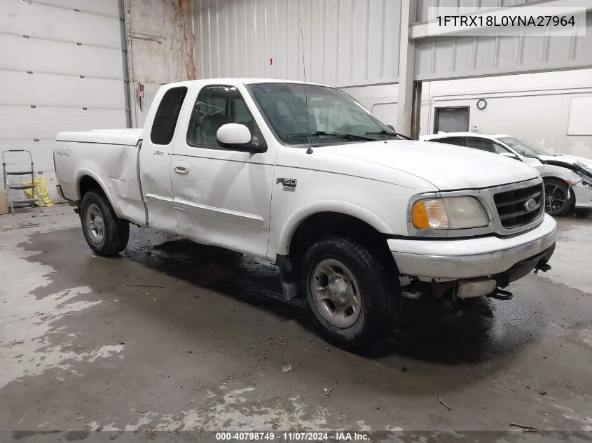 2000 Ford F-150 Lariat/Work Series/Xl/Xlt VIN: 1FTRX18L0YNA27964 Lot: 40798749