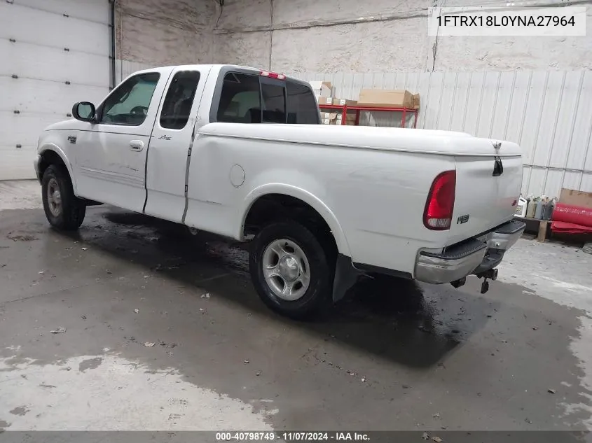 2000 Ford F-150 Lariat/Work Series/Xl/Xlt VIN: 1FTRX18L0YNA27964 Lot: 40798749