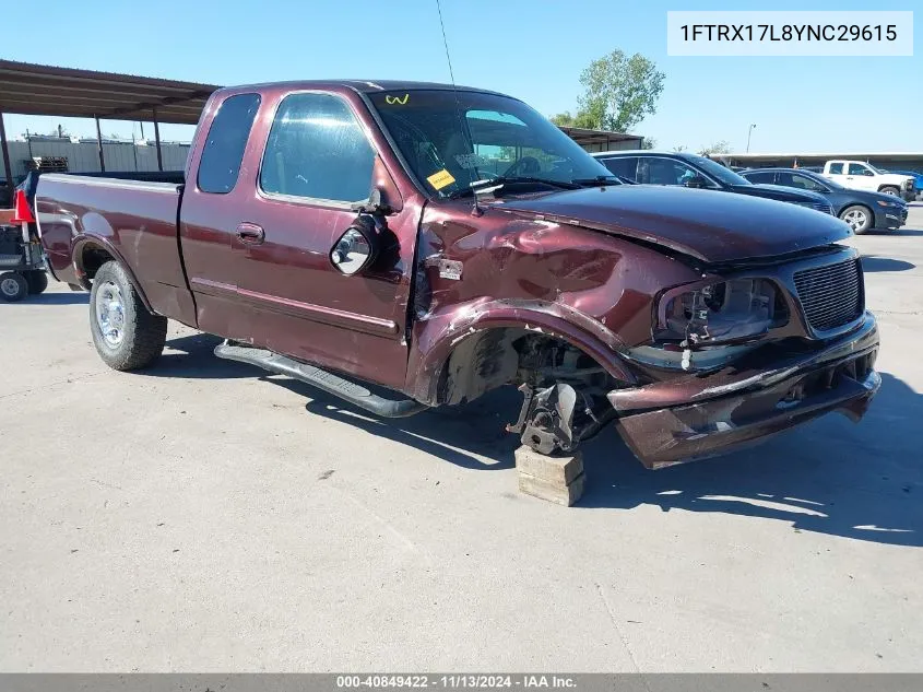 2000 Ford F-150 Lariat/Work Series/Xl/Xlt VIN: 1FTRX17L8YNC29615 Lot: 40849422