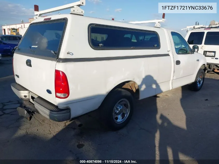 2000 Ford F-150 Work Series/Xl/Xlt VIN: 1FTZF1721YNC33676 Lot: 40874098