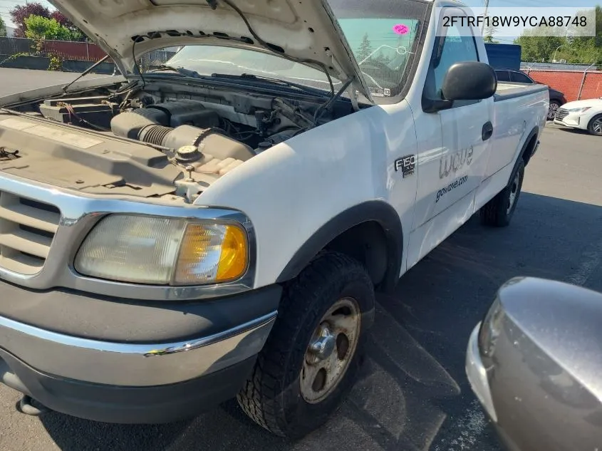 2000 Ford F-150 Work Series/Xl/Xlt VIN: 2FTRF18W9YCA88748 Lot: 40874648