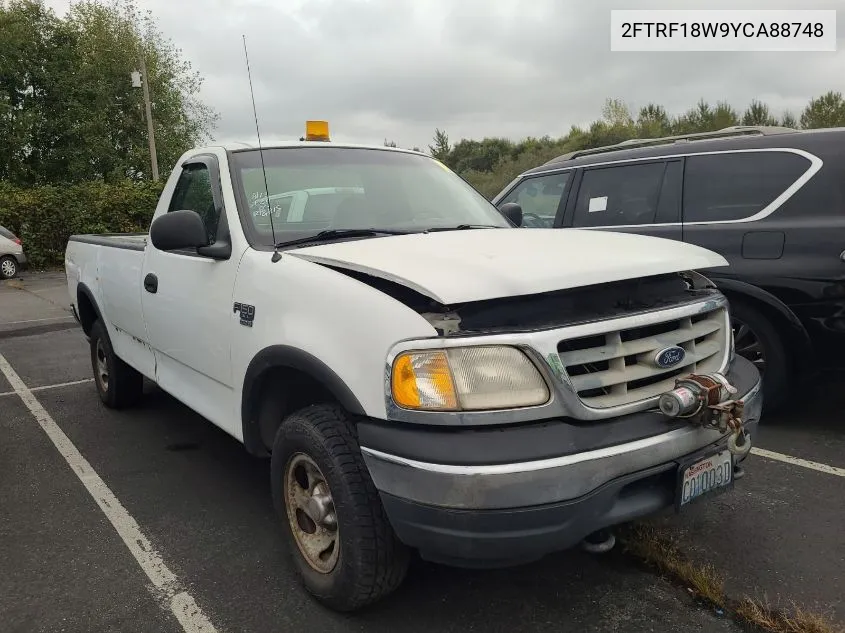 2000 Ford F-150 Work Series/Xl/Xlt VIN: 2FTRF18W9YCA88748 Lot: 40874648