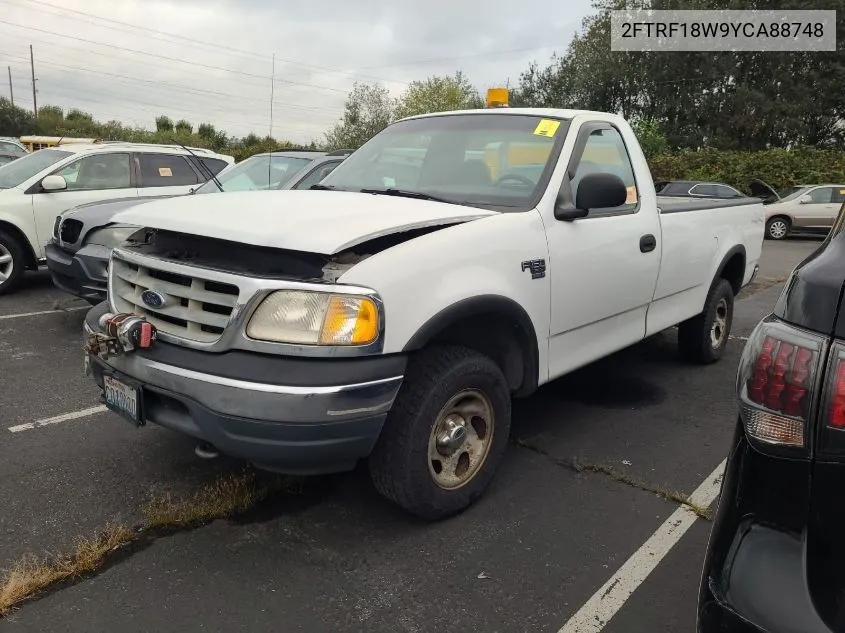 2000 Ford F-150 Work Series/Xl/Xlt VIN: 2FTRF18W9YCA88748 Lot: 40874648