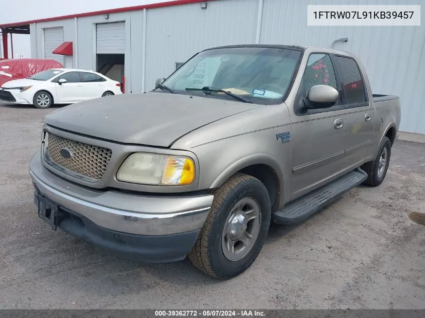 2001 Ford F-150 Harley-Davidson Edition/King Ranch Edition/Lariat/Xlt VIN: 1FTRW07L91KB39457 Lot: 39362772