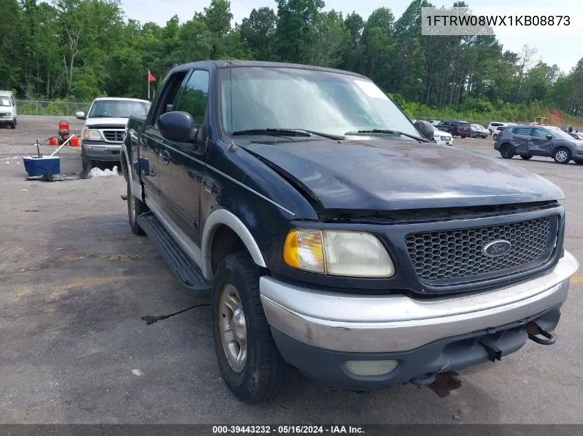 2001 Ford F-150 King Ranch Edition/Lariat/Xlt VIN: 1FTRW08WX1KB08873 Lot: 39443232