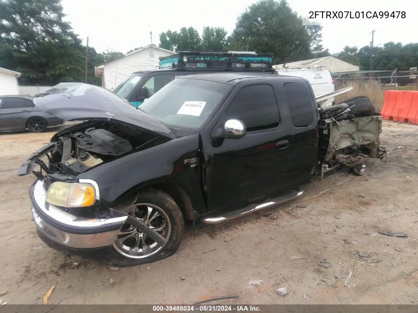 2001 Ford F-150 Lariat/Xl/Xlt VIN: 2FTRX07L01CA99478 Lot: 40292407