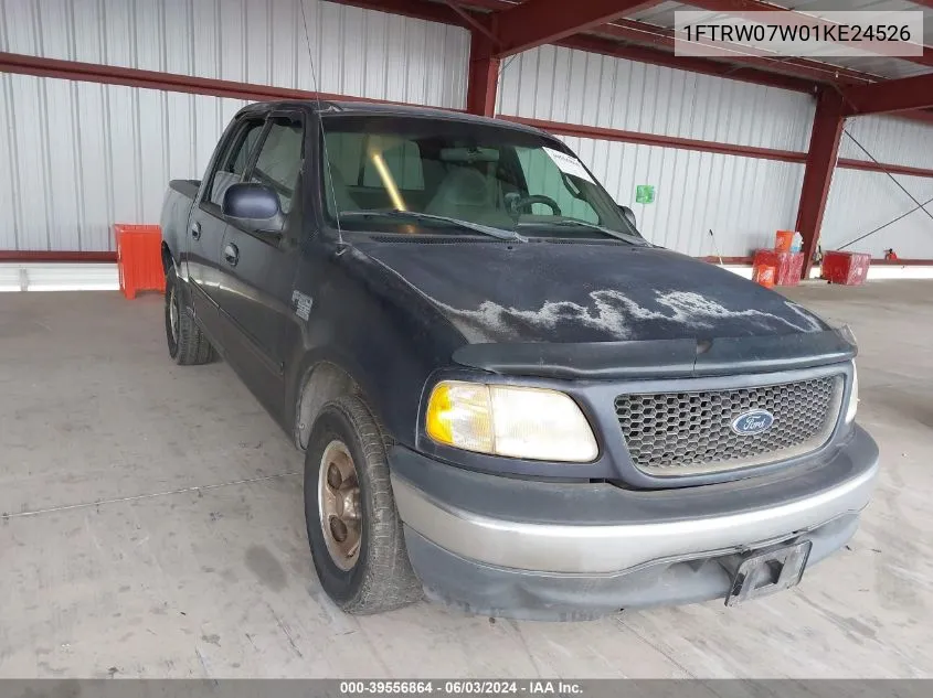 2001 Ford F150 Supercrew VIN: 1FTRW07W01KE24526 Lot: 39556864