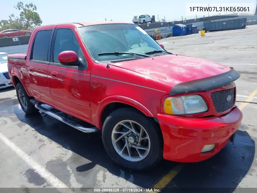 2001 Ford F-150 Harley-Davidson Edition/King Ranch Edition/Lariat/Xlt VIN: 1FTRW07L31KE65061 Lot: 39898328