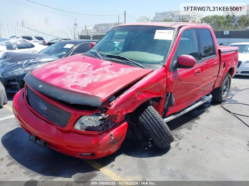 2001 Ford F-150 Harley-Davidson Edition/King Ranch Edition/Lariat/Xlt VIN: 1FTRW07L31KE65061 Lot: 39898328