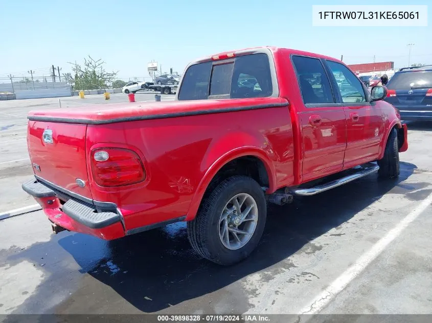 2001 Ford F-150 Harley-Davidson Edition/King Ranch Edition/Lariat/Xlt VIN: 1FTRW07L31KE65061 Lot: 39898328