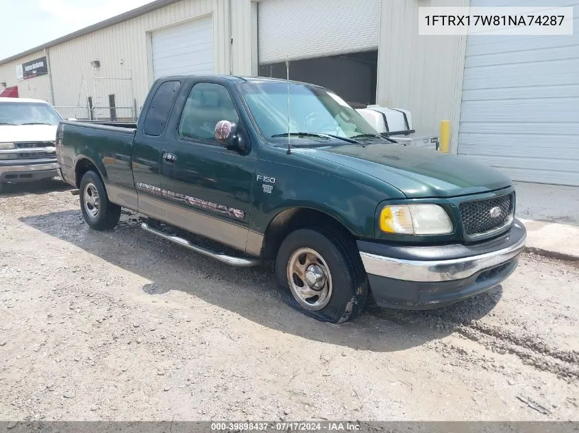 2001 Ford F-150 Lariat/Xl/Xlt VIN: 1FTRX17W81NA74287 Lot: 39898437