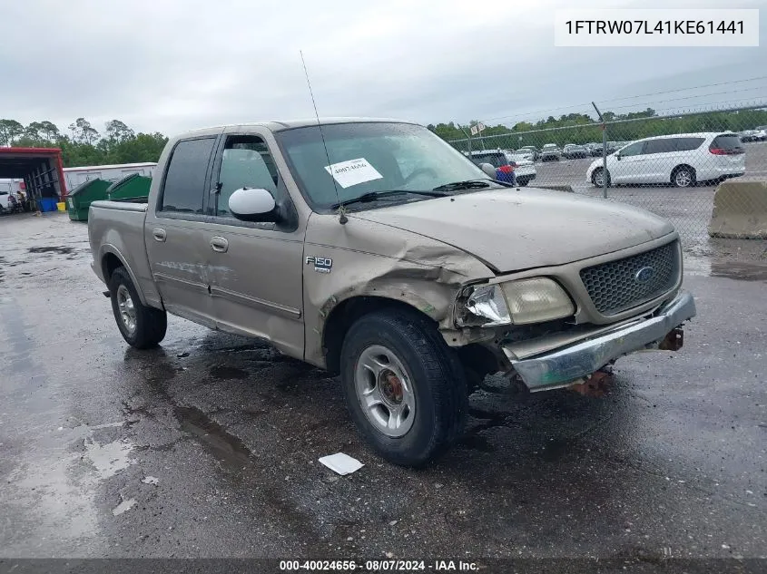 2001 Ford F-150 Harley-Davidson Edition/King Ranch Edition/Lariat/Xlt VIN: 1FTRW07L41KE61441 Lot: 40024656