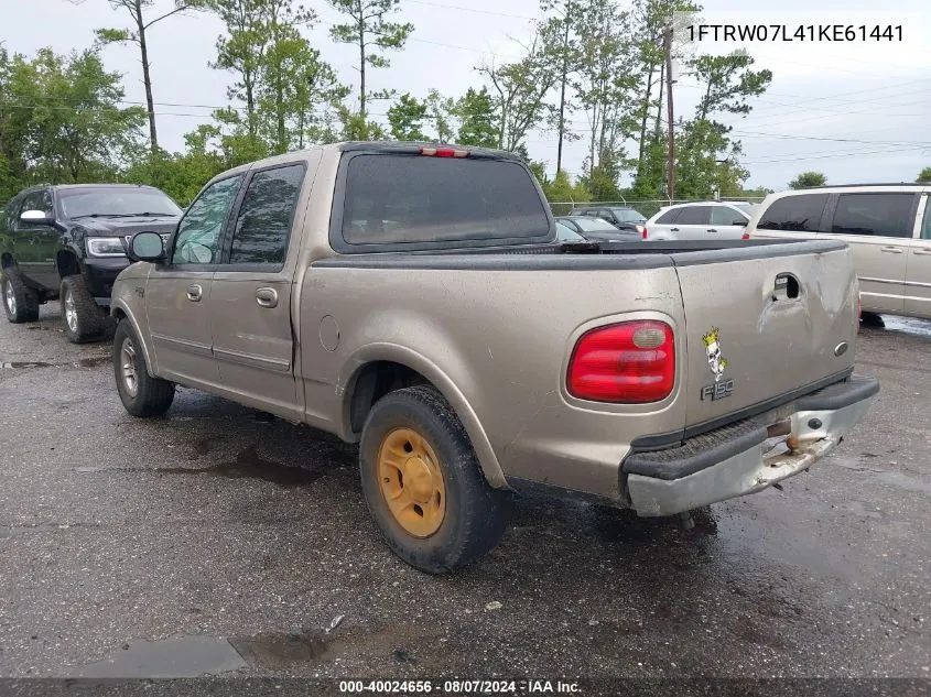 2001 Ford F-150 Harley-Davidson Edition/King Ranch Edition/Lariat/Xlt VIN: 1FTRW07L41KE61441 Lot: 40024656