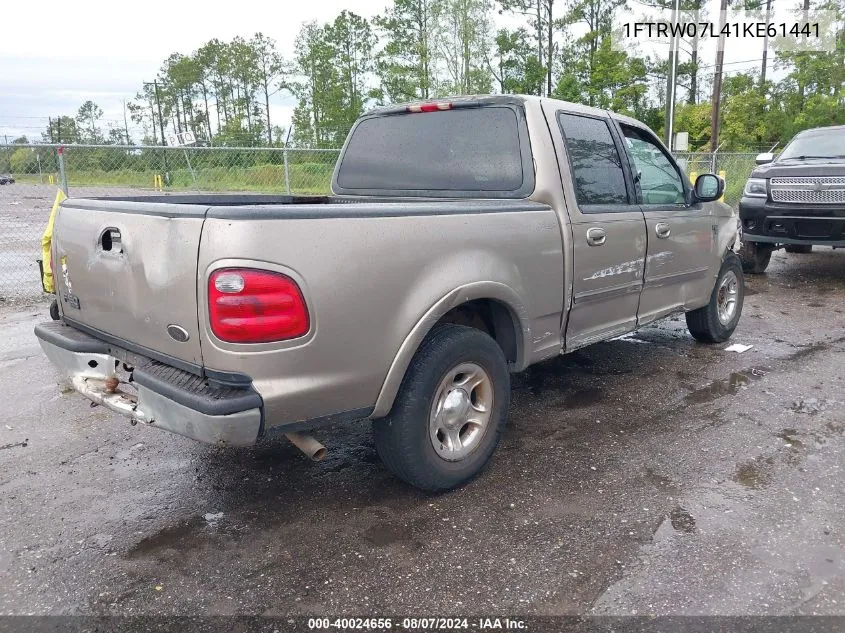 2001 Ford F-150 Harley-Davidson Edition/King Ranch Edition/Lariat/Xlt VIN: 1FTRW07L41KE61441 Lot: 40024656