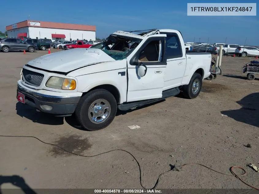 2001 Ford F-150 King Ranch Edition/Lariat/Xlt VIN: 1FTRW08LX1KF24847 Lot: 40054578