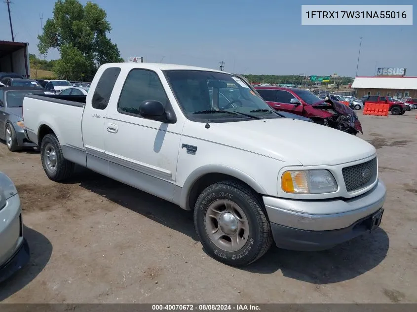 2001 Ford F-150 Lariat/Xl/Xlt VIN: 1FTRX17W31NA55016 Lot: 40070672