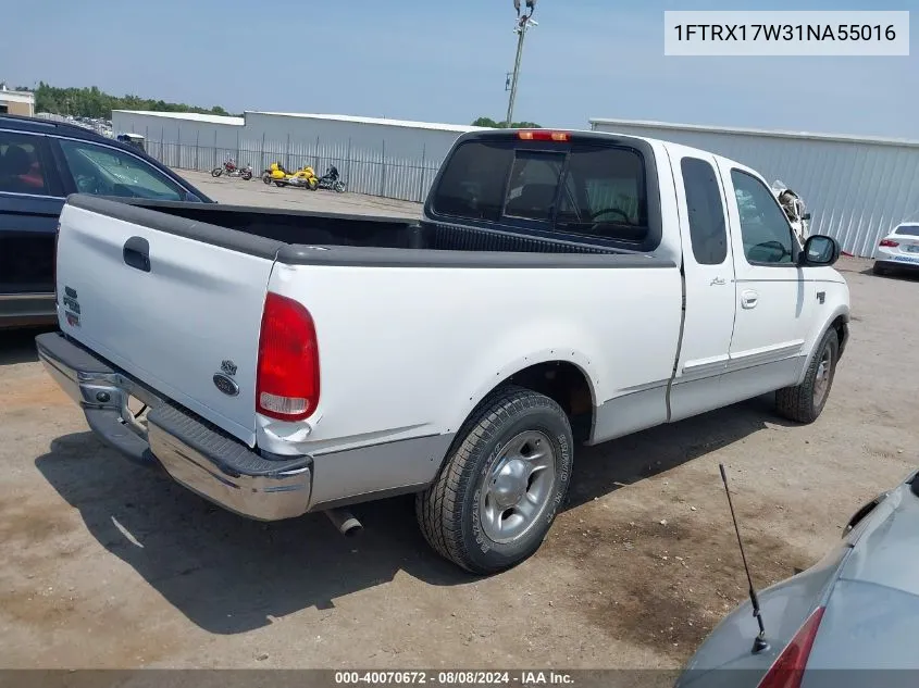 2001 Ford F-150 Lariat/Xl/Xlt VIN: 1FTRX17W31NA55016 Lot: 40070672